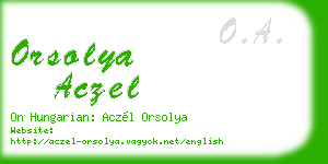 orsolya aczel business card
