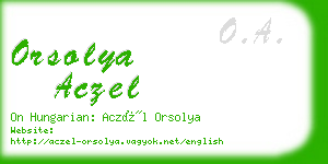 orsolya aczel business card